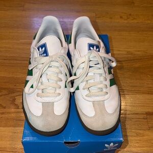 Adidas Samba OG White and Green Classic Sneakers